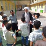بالصور.. زيارة الشيخ محمد مهدي الناصري الى مدرسة التضامن السابعة للايتام في قضاء الرفاعي